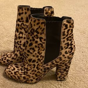 Sam Edelman calf hair boots. Cheetah Print. Size 8.5